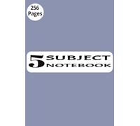 5 Subject Notebook: A4 Journal Ruled Notebook I 8.27 x 11.69, 256 Pages with Premium papers I Notebook in 5 Set dividers with Narrow Lines
