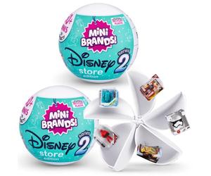 5 Surprise Mini Brands Disney Store Series 2 Mystery Capsule Juguete coleccionable (2 unidades)