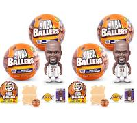 5 Surprise NBA Ballers Serie 2 de ZURU, Coleccionable de la NBA, Juguete Deportivo Coleccionable Paquete Sorpresa de Baloncesto para niños, a Partir de 3 años (2 cápsulas) (Paquete de 2)