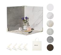 5 tableros de Fondo de Fotos con Bolsa de Transporte, 16 x 16 Pulgadas, Fondo de fotografía de Madera de Cemento de mármol para fotografía de Alimentos, EOAJAFOU