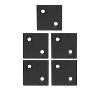 5 tapas de extremo de perfil de aleación de aluminio, placa de cubierta de doble ranura para marco industrial, impresora 3D, máquina CNC, proyectos de robótica, fijación de (Negra)