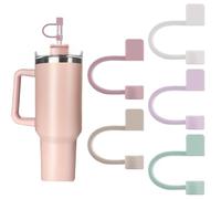 5 tapas de silicona de 0.4 pulgadas de diámetro compatibles con vasos Stanley de 20, 30 y 40 onzas, tapas de popote para vaso Stanley de 40 onzas con asa, tapas de popote a prueba de polvo para