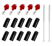5 tapones de grifo de barril + 10 fundas de grifo de cerveza + 2 cepillos de limpieza largos