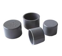 MEXEWORD 5 Tapones de PVC Gris for tubería de Suministro de Agua, diámetro Interior 20/25/32/40/50/63 mm, Conectores en U y Accesorios.(Cap 63mm)