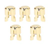5 Tapones para Botellas de champán de Acero Inoxidable, Salvavidas Reutilizable para vinos espumosos y Botellas de Vino, tapón sellador Anti oxidación con Ajuste Seguro para Uso en (Oro)