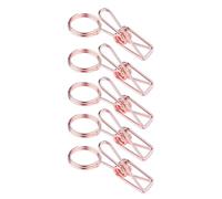 5 tarjetas de identificación de metal de doble cara con clips de alambre de hierro para una gestión eficiente del escritorio de oficina, abrazadera de visualización de tarjetas de escritorio