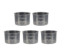 5 tazas medidoras apilables transparentes con graduado para laboratorio, pintura acrílica líquida, arte líquido, recipiente de medición