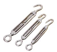 5 tensores de alambre jardín ajustables acero inoxidable con gancho y ojo, cuerda pulidos, herrajes aparejo Para Vallas De Jardín Y Soporte(M5)