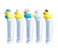 5 termómetros flotantes para piscina de 20 cm, medidor de temperatura de piscina flotante, termómetro, patos para piscina con cuerda, termómetro de agua flotante, termómetro para piscina