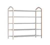 5 Tier Shoe Rack Organiser, Stackable Shoe Shelf Stand, Quick Assembly No Tools Required, Holds Upto 20-25 Pairs (L) 80Cm X (W) 20Cm X (H) 80Cm