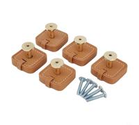 5 tiradores de cuero para muebles con núcleo de aleación de zinc sólido diseñados para uso diario en hogares y oficinas (B)