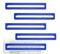 5 tiras de lectura guiadas acrílicas, tiras de resaltado de color azul, marcadores de lectura de lectura de líneas brillantes, marcadores para amantes de las competiciones de dislexia (5 piezas)