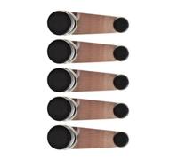 5 Tope puerta con retenedor giratorio - Retenedor puerta - Sujeta puertas suelo adhesivo - Tope puertas suelo - Tope retenedor de puertas, Retenedor puerta con 360 grado de giratorio (Negro)