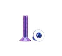 5 tornillos de cabeza avellanada hexagonal de aleación de titanio M2 M2.5 M3 M4 M5 M6 M8 pernos planos for aplicaciones duraderas(Blue Purple,M4x30mm (5PCS))