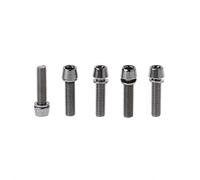 5 tornillos M5 x 20 mm / M6 x 20 mm con piezas de vástago espaciador para bicicleta de carretera, tono fuerte, bocina de montaña, accesorio de ciclismo, soporte para botella de agua, jaula protectora