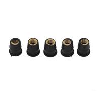 5 tornillos para parabrisas de bicicleta, tuercas de goma M5, kit de tuercas de inserción de latón, amortiguación de vibraciones para carenados de plástico, defensas, parachoques (M-6)