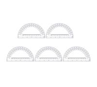 5 transportadores matemáticos de 180 grados, transportadores transparentes de 15 cm, herramienta de medición para ángulos de dibujo, herramienta de medición de dibujo, transportador de dibujo