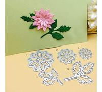 5 troqueles de corte de hojas de flores para hacer tarjetas, plantillas de corte para álbumes de recortes, álbumes de fotos, troqueles decorativos de papel para hacer tarjetas, plantilla + bonito