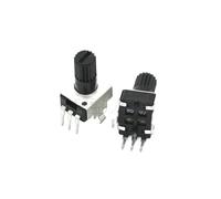 5 uds 0932 potenciómetro vertical resistencia ajustable vertical 5K 10K 50k 100K mango largo de 3 pies 12,5 MM tipo RV09(1K Ohm)