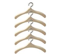 5 uds 1: 12 casa de muñecas Miniture Percha de Ropa Percha de Madera Modelo para Armario Muebles de Dormitorio decoración Accesorios de casa de muñecas