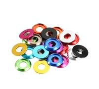 5 uds/10 Uds M2 M2.5 M3 M4 M5 M6 M8 arandela de cabeza en forma de copa de aluminio colorida for tornillos de cabeza de botón(Dark Blue,M3 10pcs)