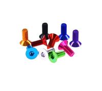 5 uds-10 Uds M3 m4 m5 m6 M8 * 8/10/12/15/20/25/30 tornillo de máquina de cabeza avellanada hexagonal de aluminio colorido(Purple,M6X16 10pc)