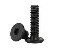 5 Uds-100 Uds CM 304 Acero Inoxidable Negro Ultra Fino Super Low Tornillo De Cabeza Oblea Plana M1.4 .6 M2 M3 M4 M5 M6 M8(X18mm,M4 20pcs)