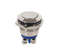 5 uds 16mm impermeable reinicio momentáneo 1NO interruptor de botón de Metal Terminal de tornillo(Round Head)