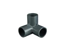 5 uds 20/25/32/40/50mm 3 vías conector de tubería de agua de PVC accesorios de riego de jardín hogar acuario accesorios de tubo de agua adaptador de junta(Gray,32mm)