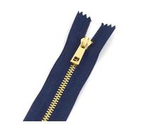 5 uds 3#15/20/25/30cm cremalleras metálicas cierre bolsa con cremallera ropa cremalleras accesorios de costura, Azul marino, 25cm