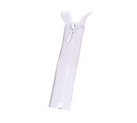 5 Uds. 30-90cm 3# cremalleras de bobina de nailon de extremo abierto para ropa, textiles para el hogar, costura artesanal cremalleras de nailon invisibles, Blanco, 70cm