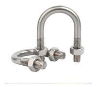 5 Uds 304 Acero Inoxidable M6 Abrazadera De Tubo Tornillo En Forma De U Abrazaderas De Tubo Hebilla De Fijación(M6x10)