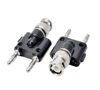 5 uds 4mm BNC a Conector Banana Enchufe Coaxial Q9 Hembra Macho Adaptador de Audio de Tres vías(Male to 2 Male,5 Pcs)