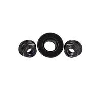 5 Uds-50 Uds DIN6926 Tuerca De Seguridad De Nailon Con Brida Negra M3 M4 M5 M6 M8 M10 M12 Acero Con Tuercas De Seguridad De Inserción De Zinc Negro(M4 20pcs)