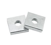 5 uds ~ 50 Uds M2 M3 M4 M5 M6 M8 tuercas cuadradas finas de acero al carbono chapadas(M4x6x6x2 (40pcs))