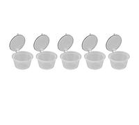 5 Uds 50ml Cápsula de Café Reutilizable Taza de Filtro de Café Cápsula de Café con Cuchara para Máquina de Café DOLCE GUSTo(transparente)