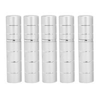5 uds 5ML Botella vacía de Perfume Mini contenedor de Aerosol dispensador de atomizadores Recargables (Plata)