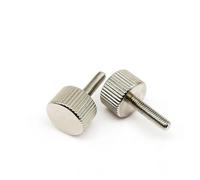 5 uds 6#-32 M3 M4 negro plata acero al carbono PC cubierta de la caja de la computadora cabeza Phillips ranurada perno de apriete manual tornillo de pulgar(Silver type B,M3x6mm)