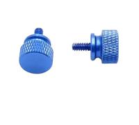 5 uds 6#-32x6 aluminio paso pulgar caja de la computadora tornillo moleteado anodizado a mano 10 colores(Sapphire blue)