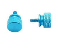 5 uds 6#-32x6 aluminio paso pulgar caja de la computadora tornillo moleteado anodizado a mano 10 colores(Lake blue)