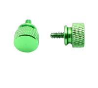 5 uds 6#-32x6 aluminio paso pulgar caja de la computadora tornillo moleteado anodizado a mano 10 colores(Emerald green)