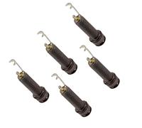 5 Uds 6 35 mm 1/4 pulgadas eléctrico bajo guitarra salida hembra extremo pin hembra cilindro entrada salida enchufes fácil de usar