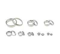 5 uds 6 8 10 12 14 16 20 22 25mm 1/8 1/4 3/8 1/2 3/4 1 casquillo de ajuste de tubo pieza de conector de unión de compresión de acero inoxidable 304(8mm- 5Sets)