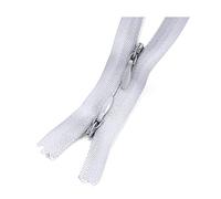 5 uds 60/120cm 3# cremalleras de nailon invisibles para accesorios de costura accesorios de cremallera de doble apertura, Gris, 60cm