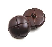 5 uds botones de cuero 15/18/20/23/26mm botón de cuero marrón negro para abrigos chaqueta accesorios de costura, Café, 15mm