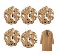 5 uds botones dorados hermoso tono dorado forma Irregular accesorios de costura para ropa uniformes vestidos trajes Blazer