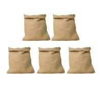 5 uds. Burlap Potato Bag - Natural Jute Vegetable, Storage Breathable Grains Fruit Food Container, Multipurpose Sandbags | Winter Protection For Plants, Fun Racing Sacks For Kids & Adults Aesthetic