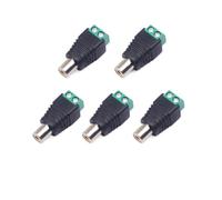 5 uds cabeza macho/hembra cabeza AV cabeza de vídeo conector de Terminal verde sin soldadura monitoreo AV(5pcs RCA-female)