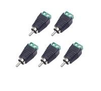 5 uds cabeza macho/hembra cabeza AV cabeza de vídeo conector de Terminal verde sin soldadura monitoreo AV(5pcs RCA-male)