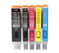 5 uds Cartuchos de Tinta Recargables compatibles con PGI-650 CLI-651 para IP7260 MG5460 MG5560 MG6460 MX726 MX926 IX6860 con Chip ARC(5Color 1set)